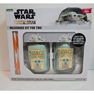 Star Wars Mandalorian Milkshake Kit for 2 NEW Sealed In Box Exp. April 24